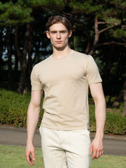 100% 순수 유기농 면 라운드 티셔츠