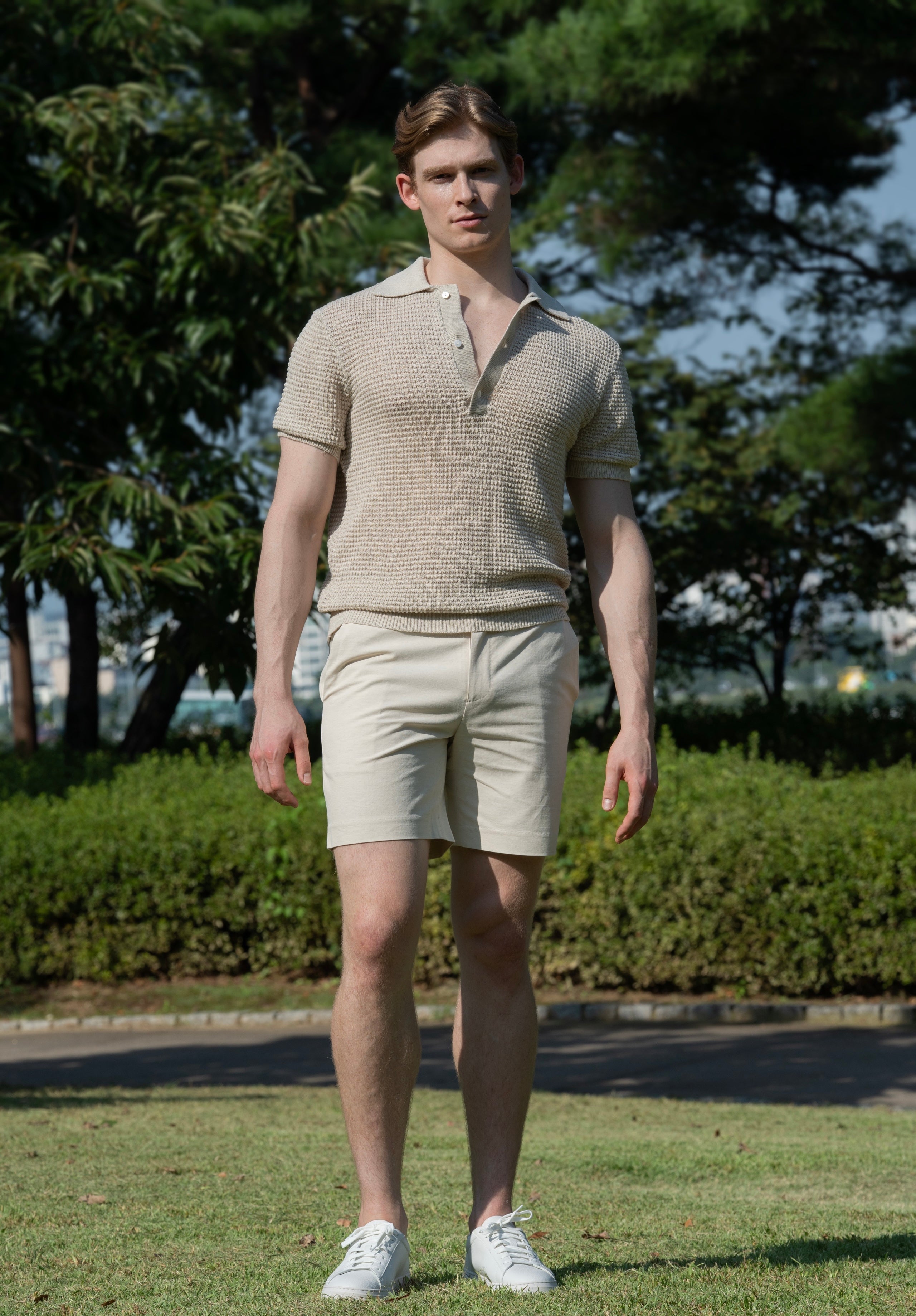 100% 순수 린넨 코튼 블렌드 라이트 반바지