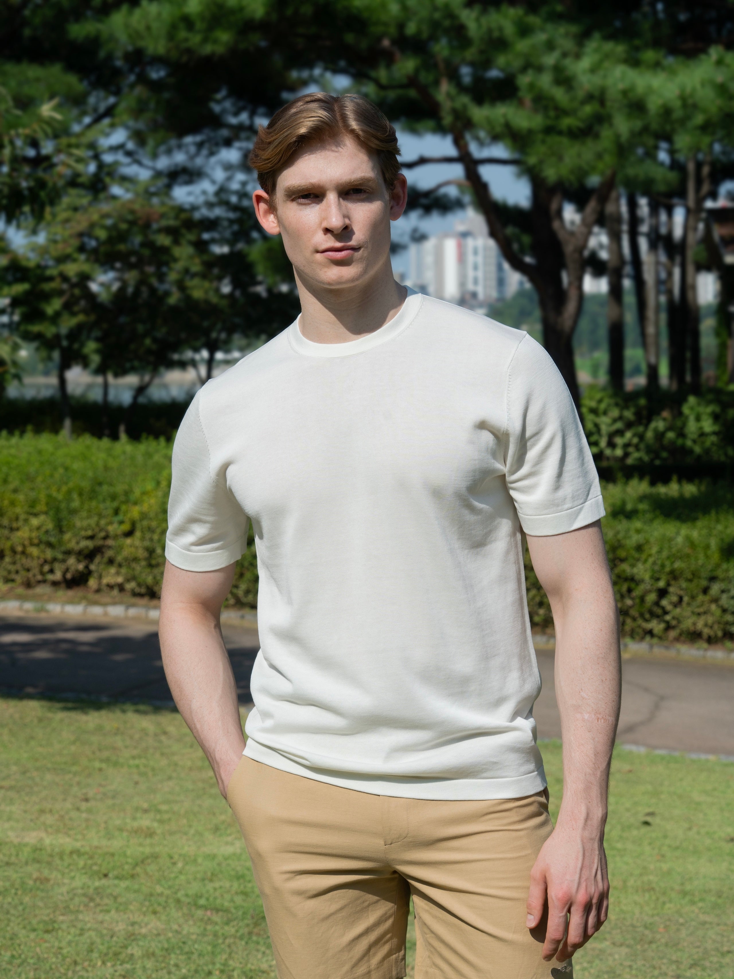 100% 순수 린넨 코튼 블렌드 라이트 반바지