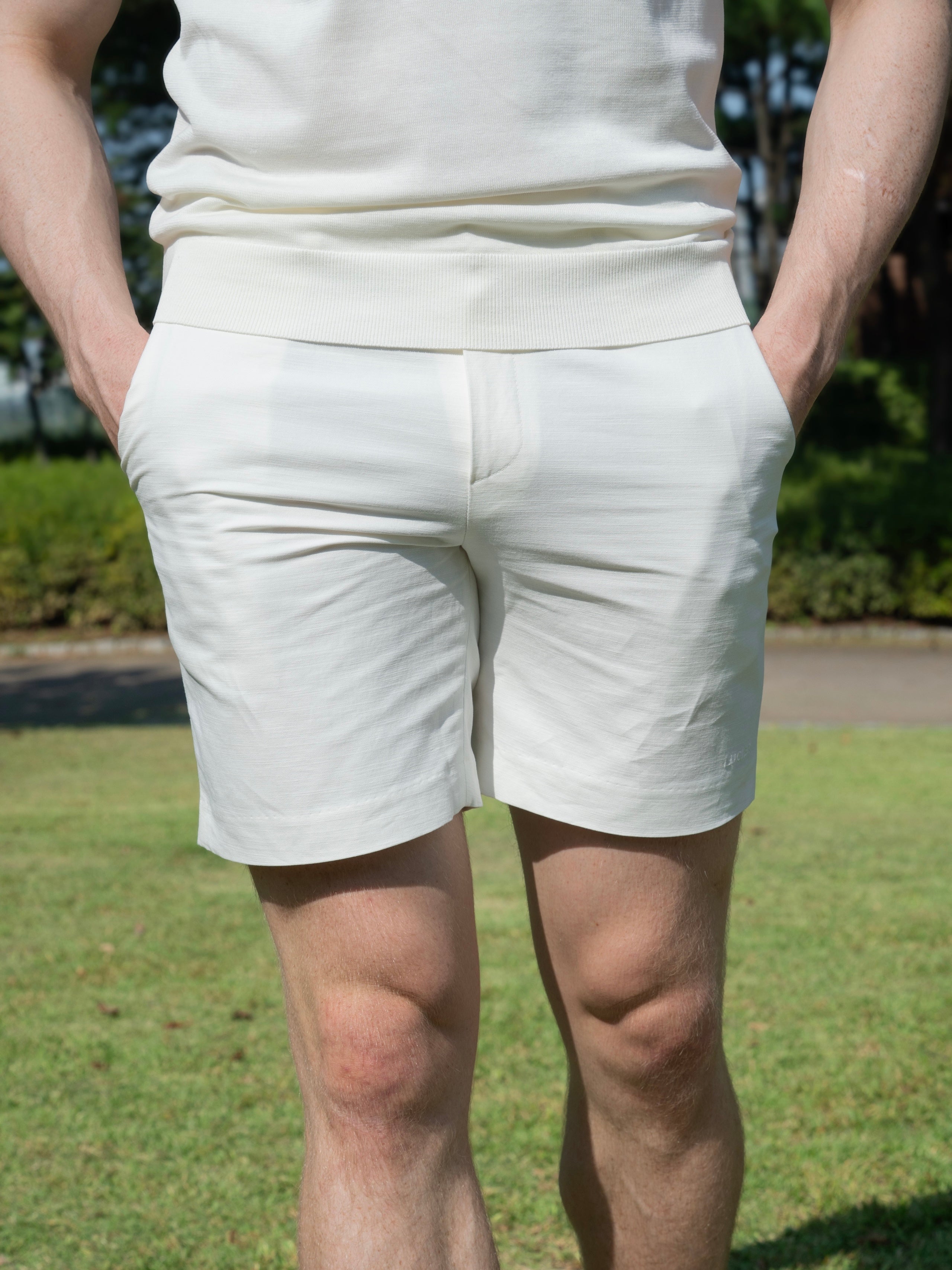 100% 순수 린넨 코튼 블렌드 라이트 반바지