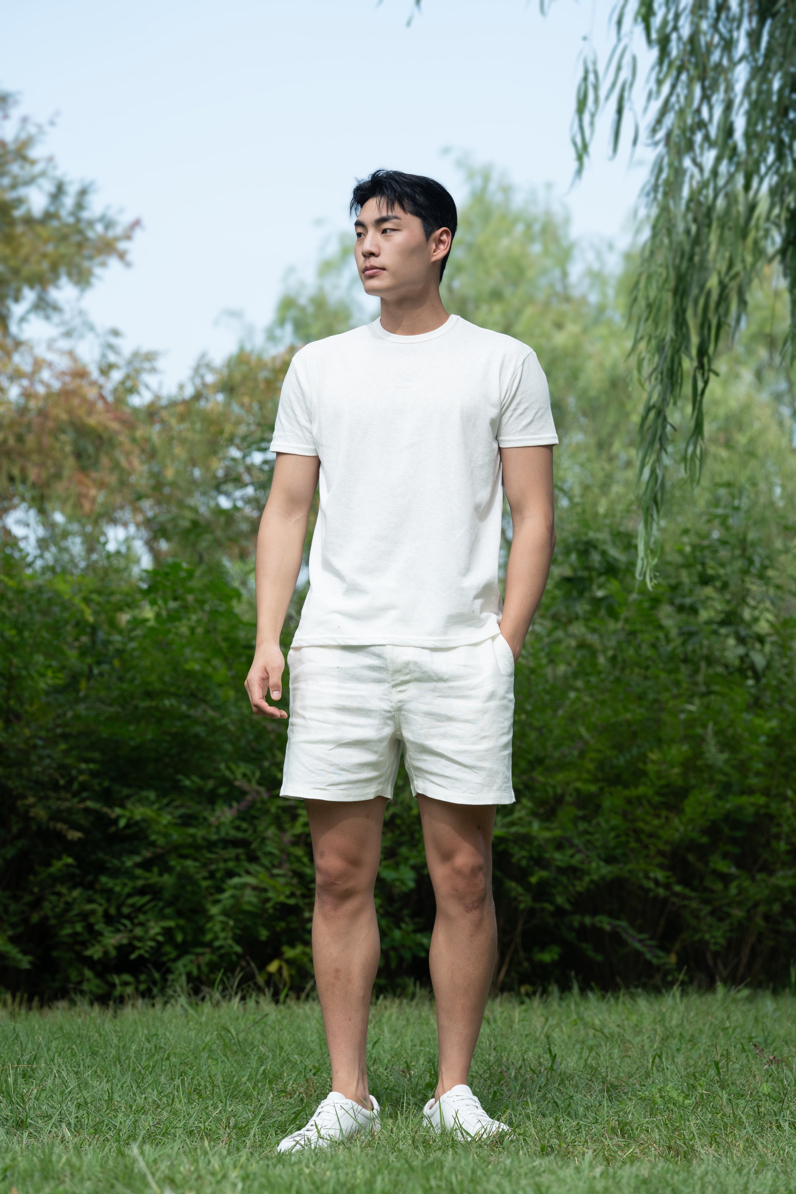 100% 순수 햄프 라이트 반바지