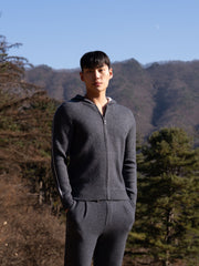 순수 캐시미어 울 블랜드 후드 집업