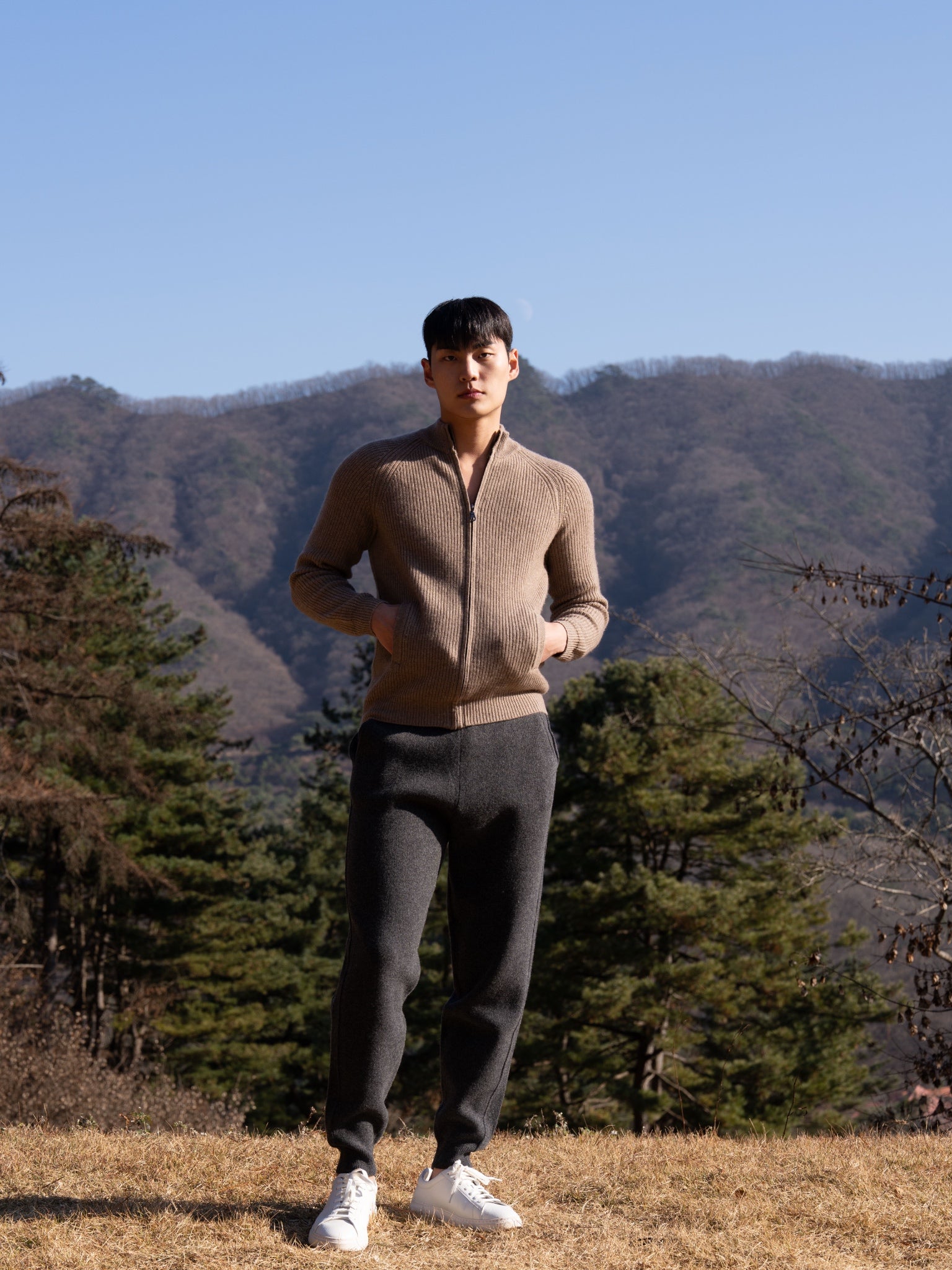 순수 메리노 울 베이직 조거 팬츠