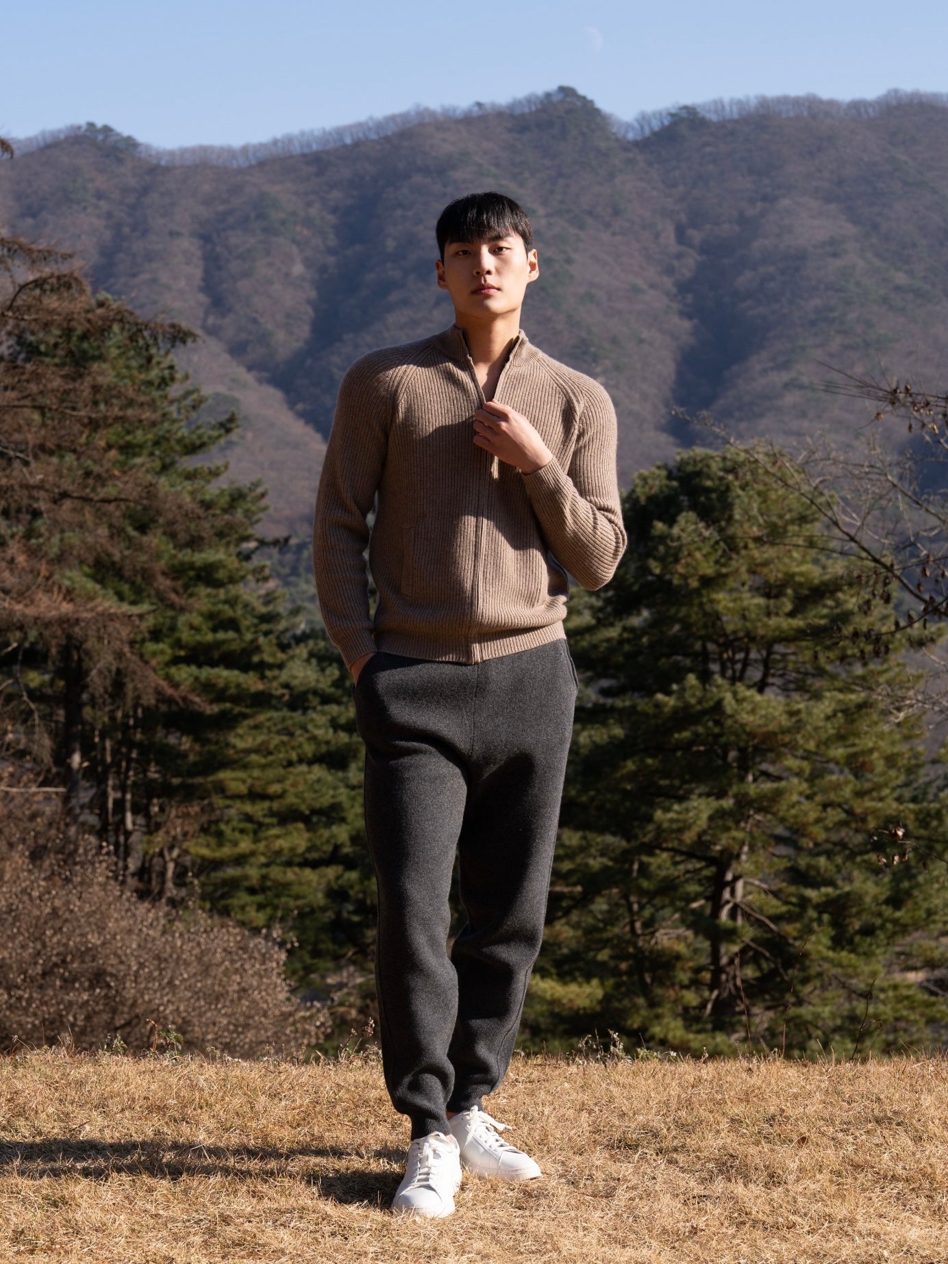 순수 메리노 울 베이직 조거 팬츠