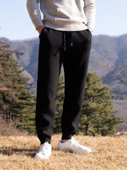 100% 순수 메리노 울 베이직 조거 팬츠