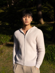 순수 캐시미어 울 블랜드 후드 집업