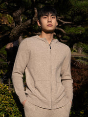 순수 캐시미어 울 블랜드 후드 집업