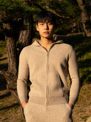 순수 메리노 울 베이직 후드 집업