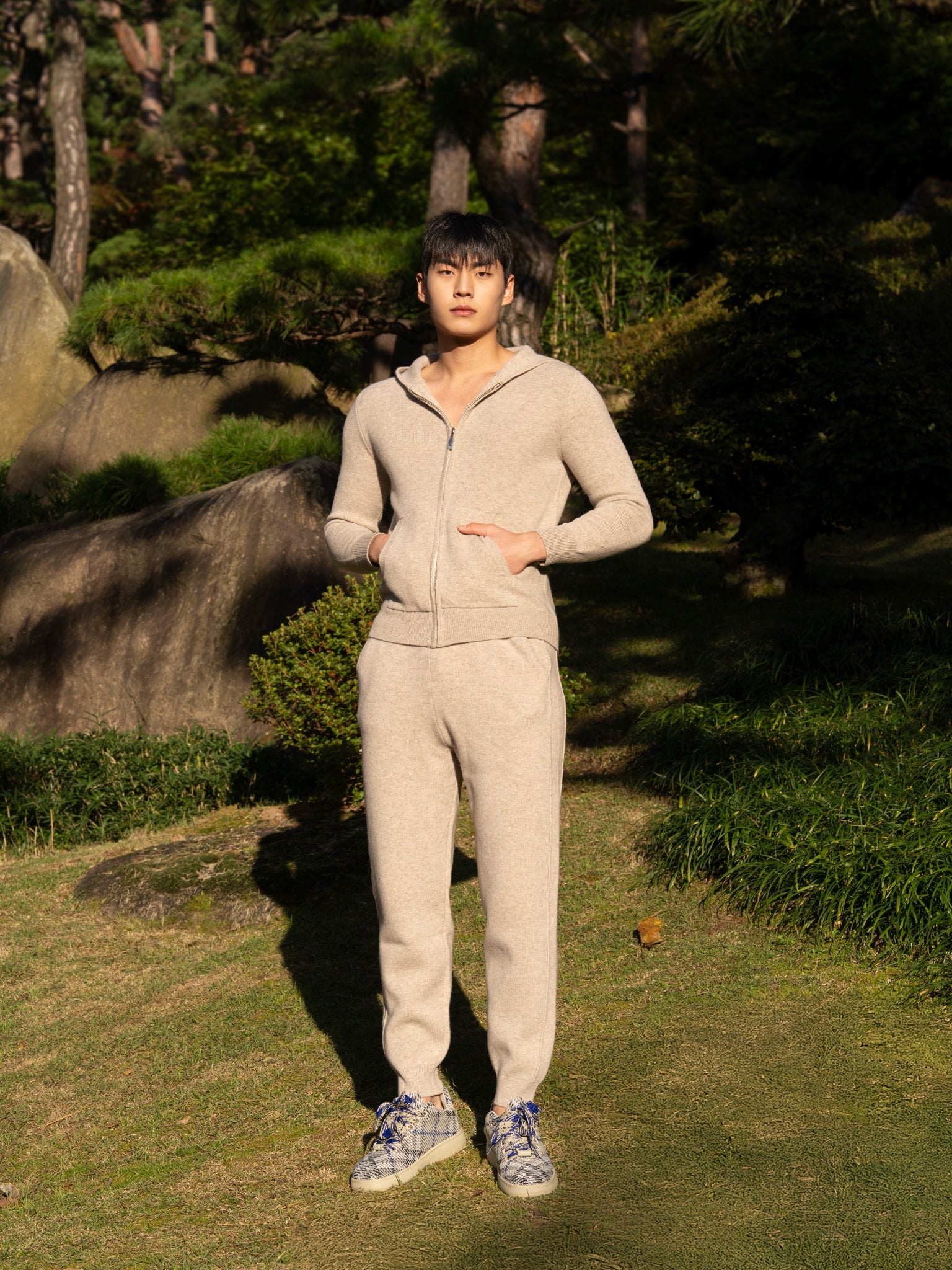 순수 메리노 울 베이직 조거 팬츠