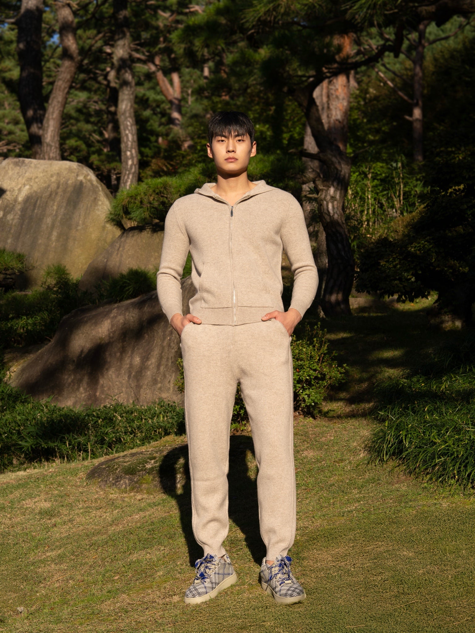 순수 메리노 울 베이직 조거 팬츠