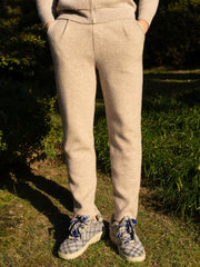 100% 순수 캐시미어 울 블랜드 핀턱 팬츠